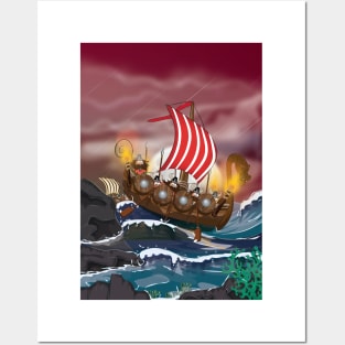 Viking Ship Posters and Art